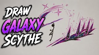 How to Draw a Stickman Galaxy Scythe | Step-by-Step Tutorial ✨️ #tutorial #drawing #stickman