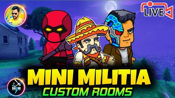 Mini Militia Live Streaming | Anyone Can Join Multiplayer | Live Custom Rooms #Minimilitia #Youtube