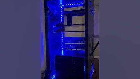Steel Server Rack with Music-Activated LED Lights