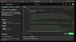 Leetcode 131 - Palindrome Partitioning 22524