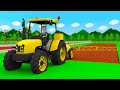 Small underground garages and tractors for Sowing Corn - Welcome to my Animated farm from Bazylland