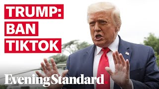 Donald Trump vows to ban TikTok in the United States due to security concerns over Chinese-owned app
