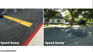 Difference Between a Speed Bump and Speed Hump