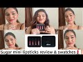 Sugar smudge me not liquid lipstick swatches & review || Pooja Sharma ||