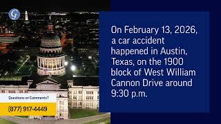 Teen Injured in Car Accident on William Cannon Drive in Austin