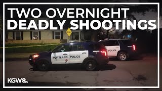 Two men killed in separate Portland shootings overnight