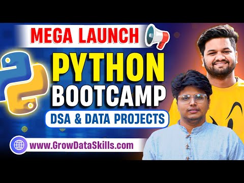 PYTHON in just 1.5 Months with DSA - MEGA BOOTCAMP LAUNCH🔥DSA & DATA LIBRARIES | Live PROJECTS😎