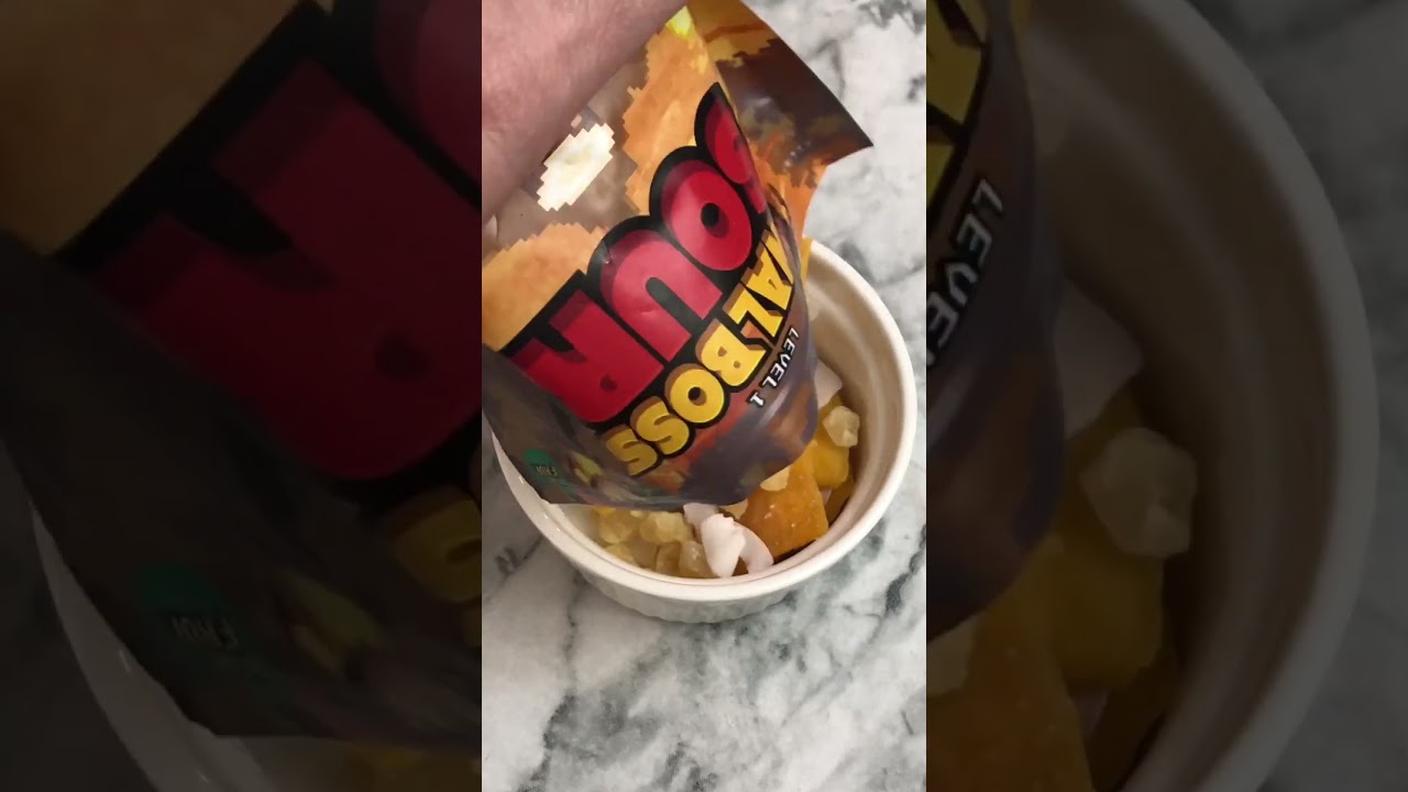 Final Boss Sour Level 1 Sour Colada - Pineapple + Mango + Coconut! 🍍🥭🥥