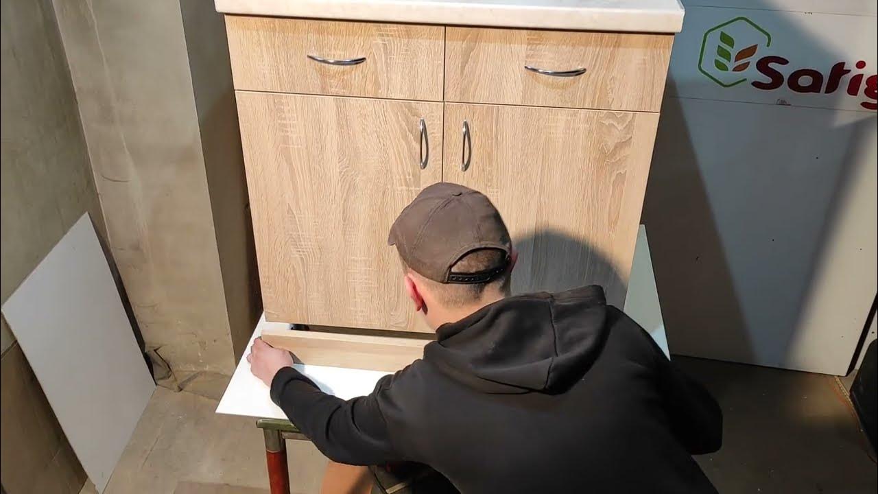 Тумба стол кухонная с ящиками 80 см дуб сонома - YouTube