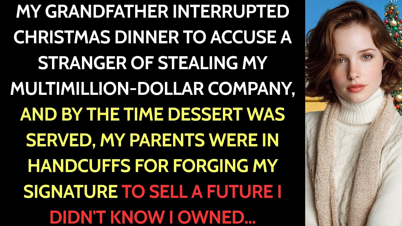 At Christmas dinner, my grandfather accused a stranger of theft—then the police walked in at once...
