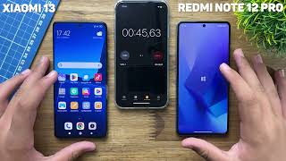 XIAOMI 13 VS REDMI NOTE 12 PRO 5G - FIRST SPEED TEST