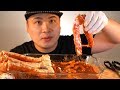 살이 꽉찬 킹크랩과 신전떡볶이 먹방~!! 리얼사운드 social eating Mukbang(Eating Show)