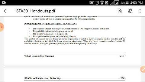sta 301 lecture 28 & 29  | hypergeometric distribution| sta 301  short lecture 28 & 29 in urdu/hindi