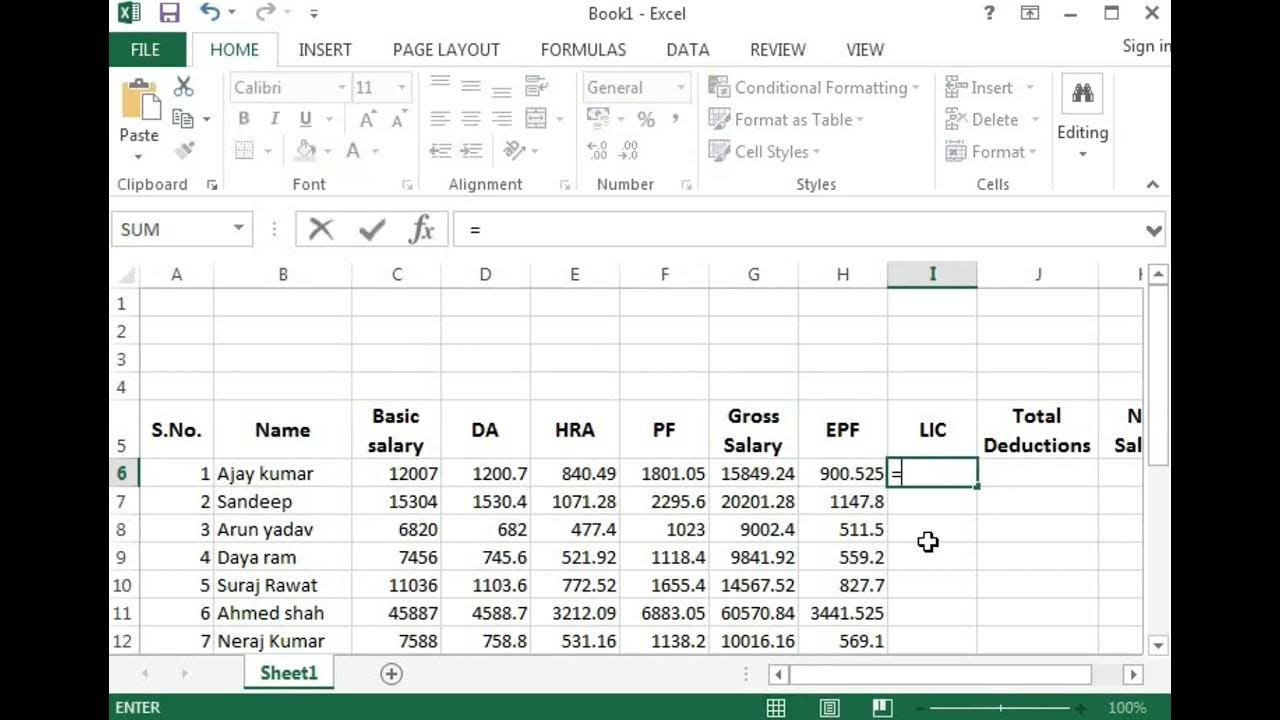 how-to-make-a-salary-sheet-in-excel-org-youtube