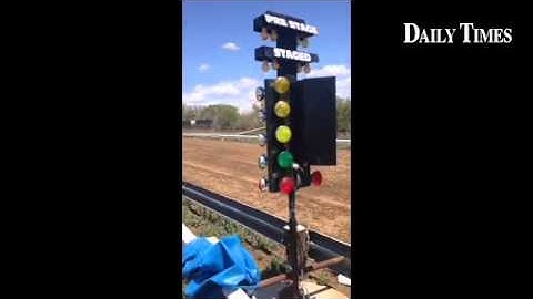 Nickles explains the light signals at the start of sand drag races at La Plata Valley Raceway