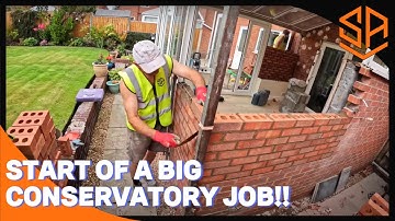 NEW BRICKWORK ON A CONSERVATORY
