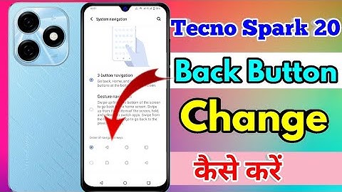 tecno spark 20 back button settings, tecno spark 20 side button setting