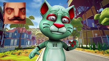 Hello Neighbor - My New Neighbor My Talking Tom Robot Act 2 Hole Gameplay Walkthrough