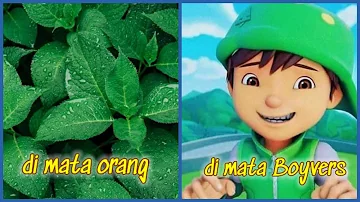 Boboiboy di mata orang vs di mata boyvers