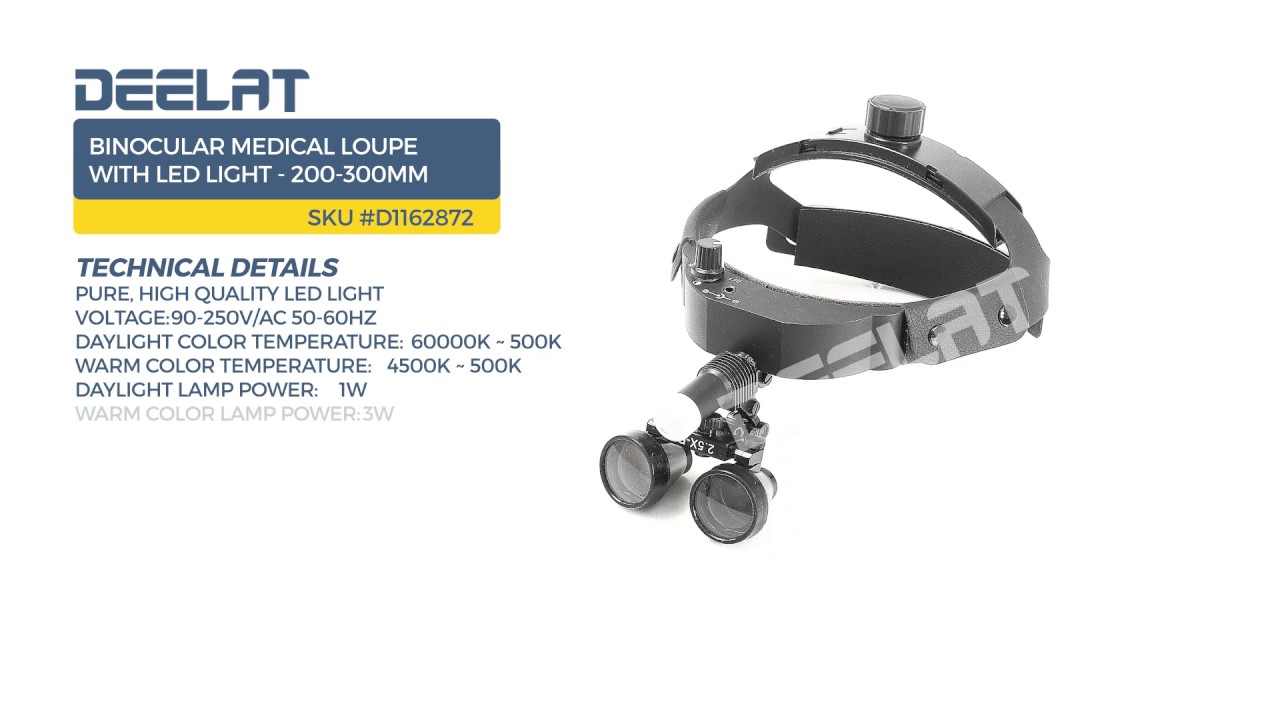 Binocular Medical Loupe with LED Light 200300mm YouTube