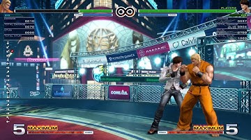 KOF XIV Kyo 4 Frame Safe Jump after Corner Max Mode Combo (1000/1250/1500 Max Mode)