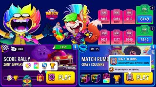 Zany Zappers Solo Challenge Score Rally 700p/ 55 players Rumble Crazy Columns + Lightning Strike