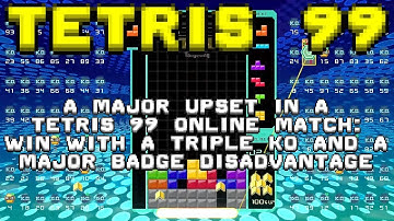 Tetris 99 (Nintendo Switch): Win with Triple KO and Badge Disadvantage
