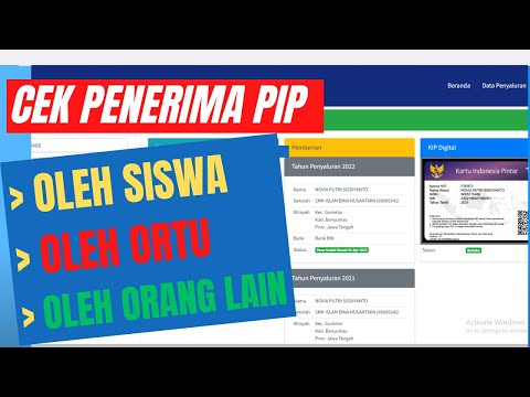 CARA CEK PIP ATAU KIP SENDIRI