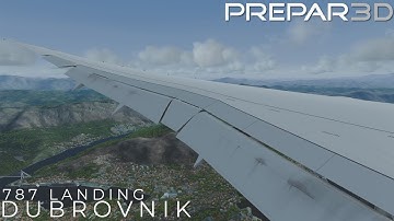 [4K] P3D v4.5 - 787 Landing @ ORBX Dubrovnik (LDDU)