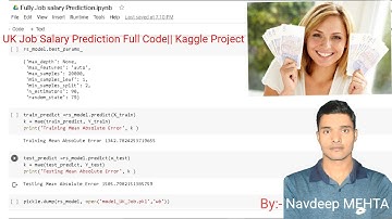 Job Salary Prediction of UK Full Code|| Kaggle Project || Learn AI || Navdeep Mehta