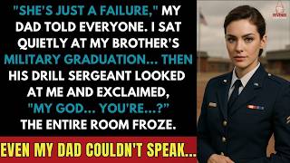 My Dad Mocked Me at My Brother’s Graduation — Then the Drill Sergeant Froze: “My God… you’re…”