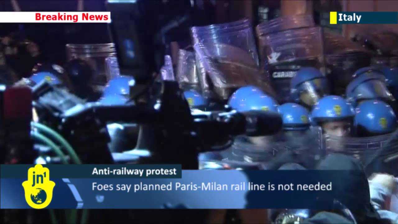 Rome No-Tav Protest: Demonstrators call on Italian officials to scrap high speed railway plans
