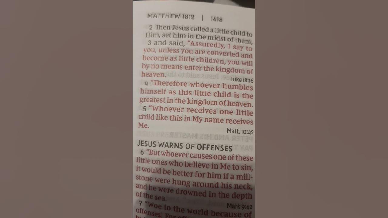 Verse of the Day 6/2/25: Matthew 18:3-5 NKJV