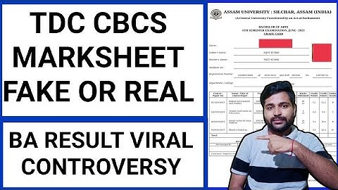TDC Cbcs Even Marksheet Fake or Real | BA viral result controversy | Assam University | Pranoy Roy