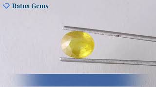 Product Video for: Bangkok yellow sapphire (Pukhraj) 4.11 Carat (4.52 Ratti)