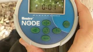 Hunter Node TImer: manual cycle setting tutorial instruction