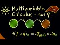 Multivariable Calculus 7 | Chain, Sum and Factor rule [dark version]