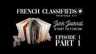 French Classifieds Printable Kit -  Junk Journal Start to Finish - PART 1/6 - Monopoly Game Board