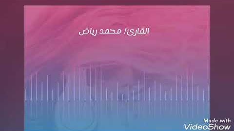 تلاوة من سورة البقره للقارئ محمد رياض