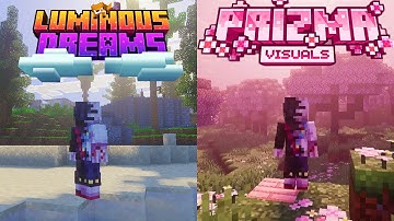 Prizma Visual vs. Luminous Dream Bedrock Shaders Comparision (Minecraft Bedrock)