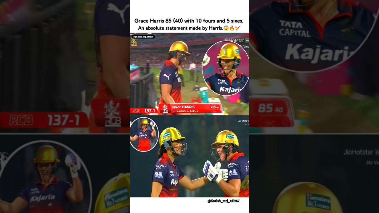 Grace Harris 85 (40) with absolute statement made by Harris. 😱🔥 