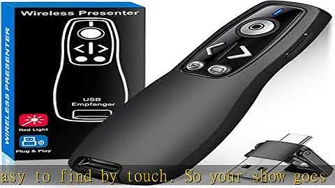 2-in-1 USB Type C Presentation Clicker Wireless Presenter Remote for PowerPoint, Powerpoint Clicker