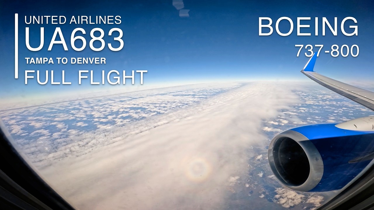 FULL FLIGHT [4K]: Tampa to Denver | United Airlines UA683 - Boeing 737-800 - TPA to DEN
