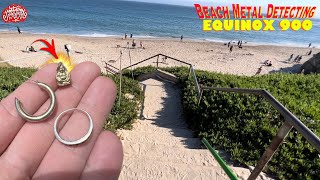 I Found SILVER!! Metal Detecting a BUSY Dog Beach!