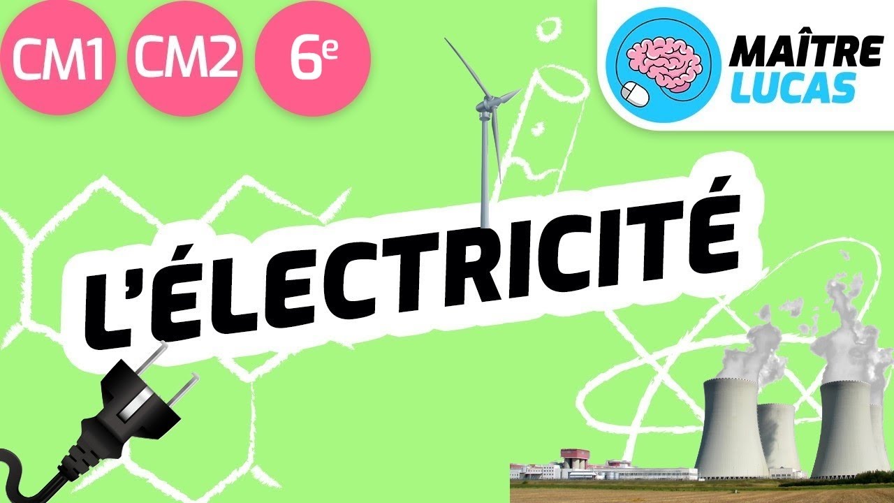 Illustrtion Gratuite Claase De 4 Eme Page De Garde Electricite L'électricité CM1 - CM2 - 6ème - Cycle 3 - Sciences - Questionner le