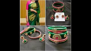 SS ::  DESIGNER SILK THREAD BANGLES  FOR U .
