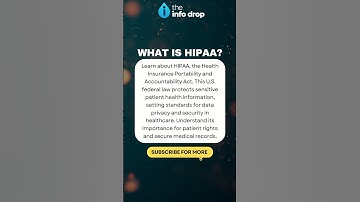What is HIPAA? Understanding Patient Privacy & Data Security #HIPAA #theinfodrop #shorts