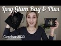 Ipsy Glam Bag & Glam Bag Plus | October 2020 | Unboxing & Try-On