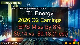 T1 Energy (TE|$1.6B) - 2026 Q2 Earnings Analysis