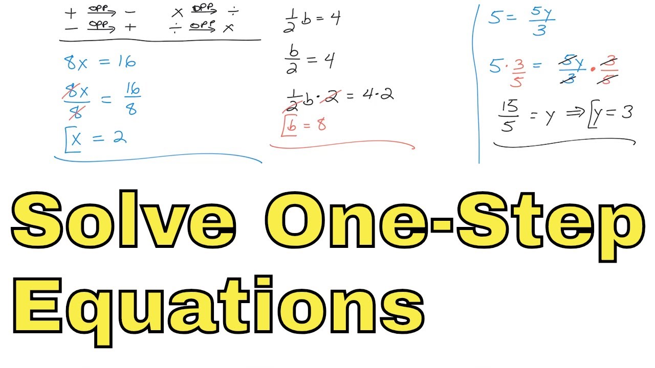 06 Solve One Step Equations With Multiplication And Division Part 1 